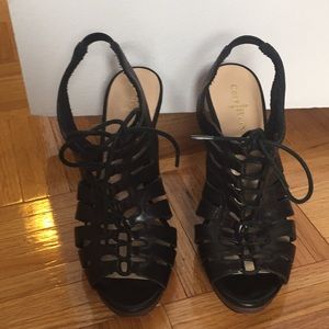 Cole Haan leather wedge sandals